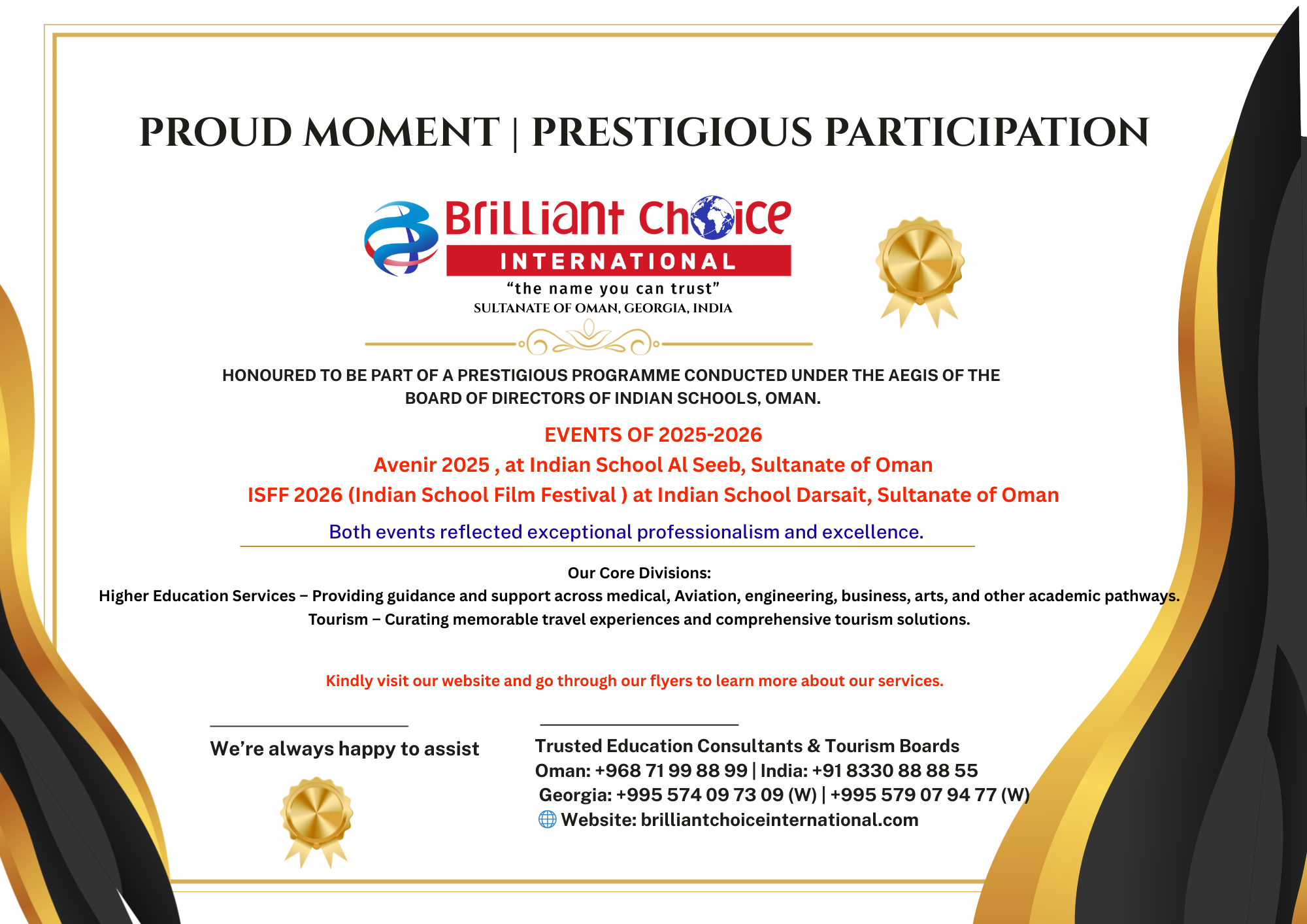 PROUD MOMENT | PRESTIGIOUS PARTICIPATION